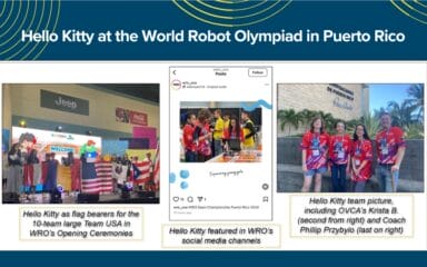 Hello kitty tam at the world robot olympiad in PR