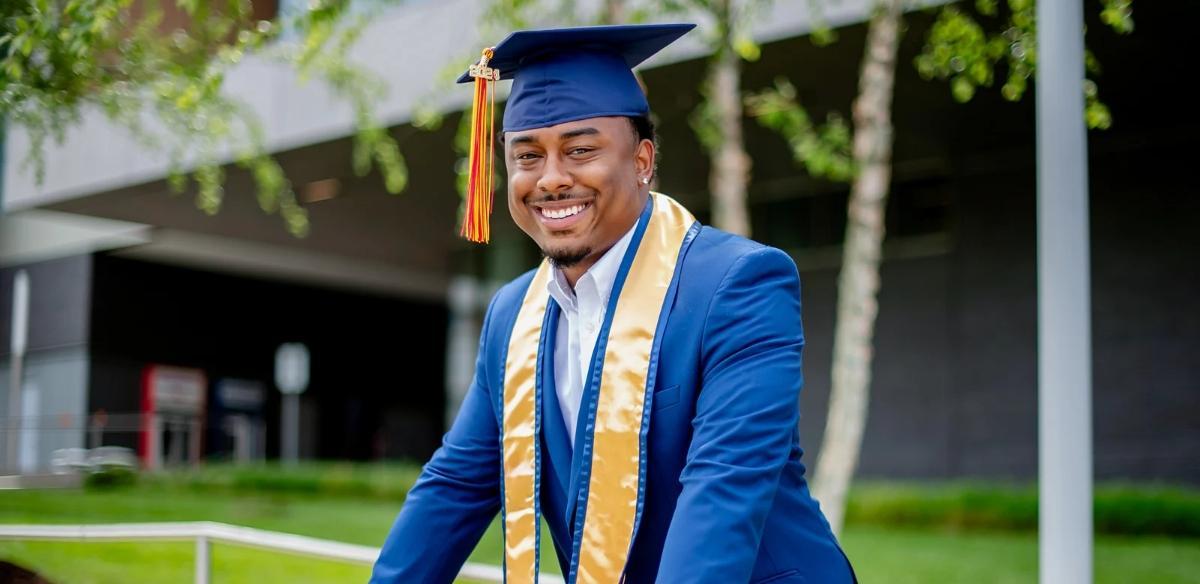 Graduated student smiling