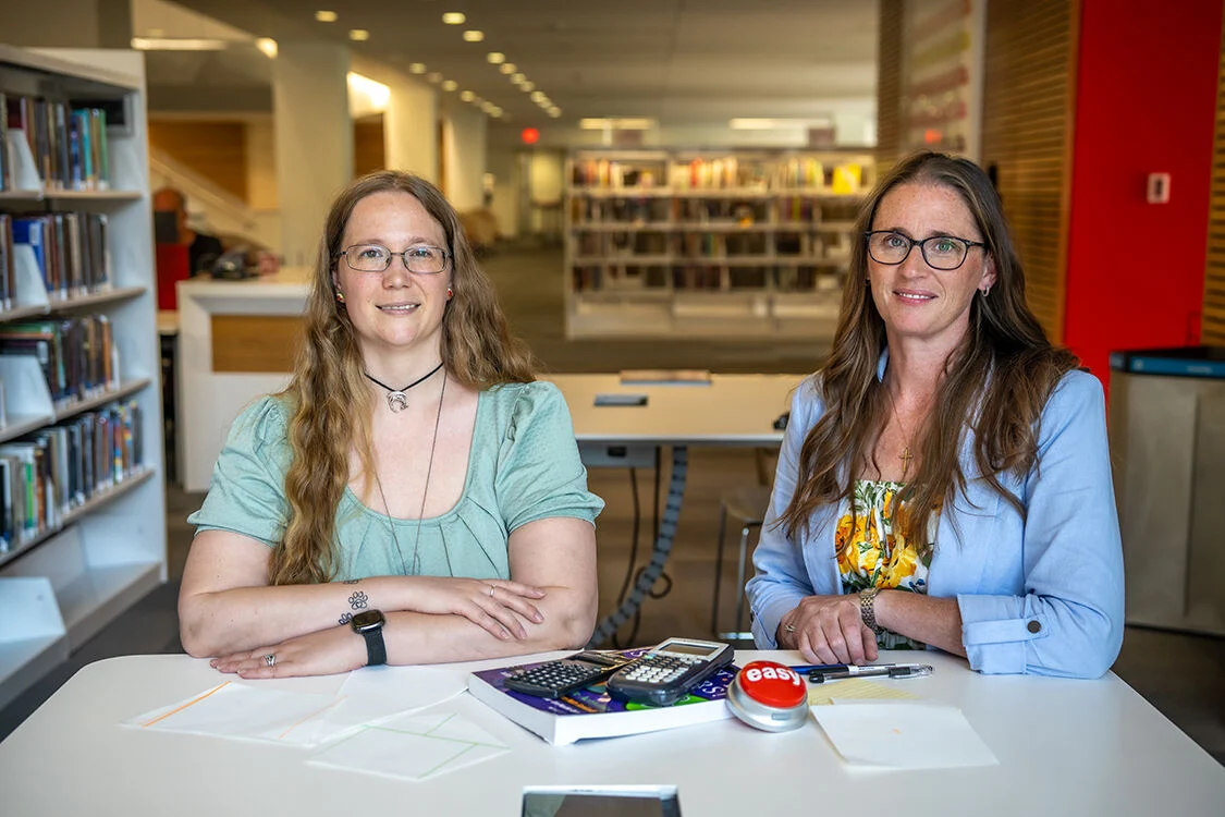 Michelle Martin, High School Math Interventionist for Insight School of Oklahoma, with ISOK High School Principal Jennifer Pace.